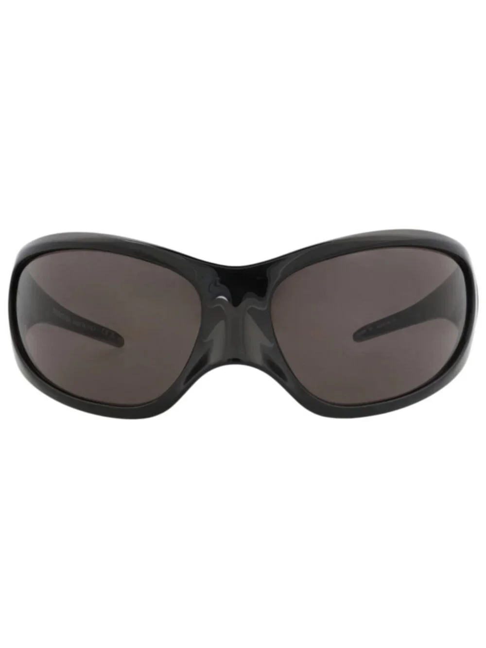New Balenciaga Women's Sunglasses Shield Wrap Bio Injection Frame Black Black